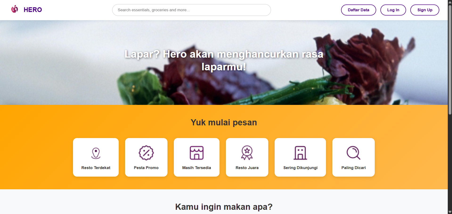 Hero Food Delivery Platform